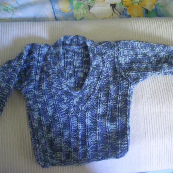 Pulli blau meliert